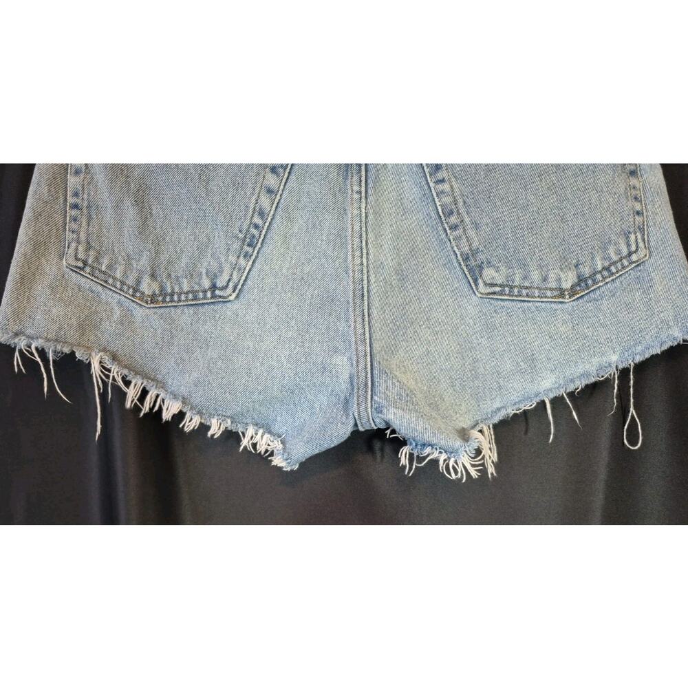 Agolde Parker Vintage Blue Cotton Denim Cut Off Shorts US 26 - Picture 9 of 11